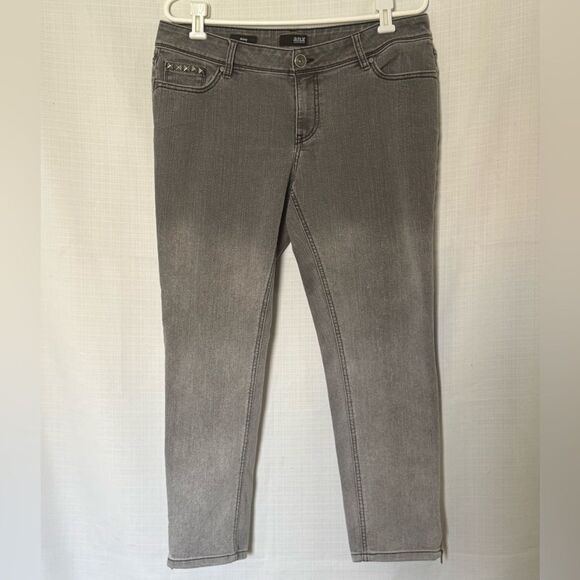 a.n.a Gray Ankle Cropped Jeans Skinny Fit 12 - Picture 1 of 10